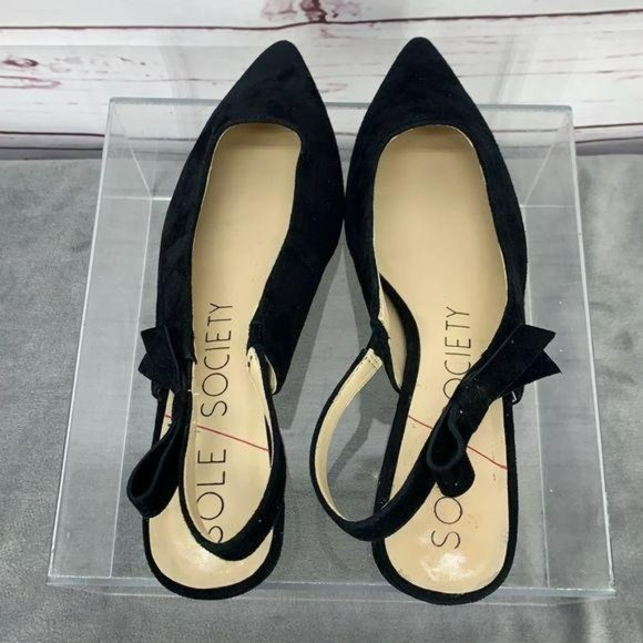 Sole Society Suede Sling-Back Pumps-Manalynn - Picture 4 of 9